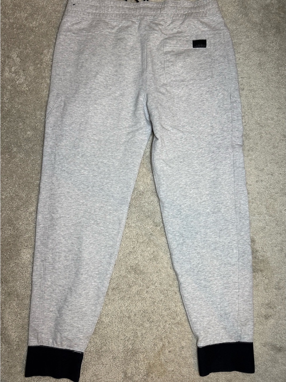 Abercrombie & Fitch Light Gray Jogger Sweatpants with Black Zip Details